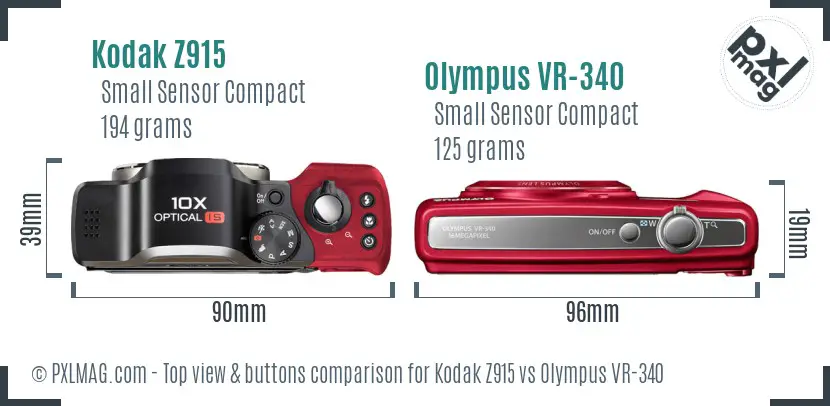 Top view design and control layout comparison