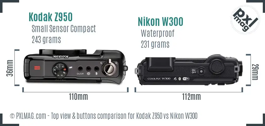 Top view design and control layout comparison