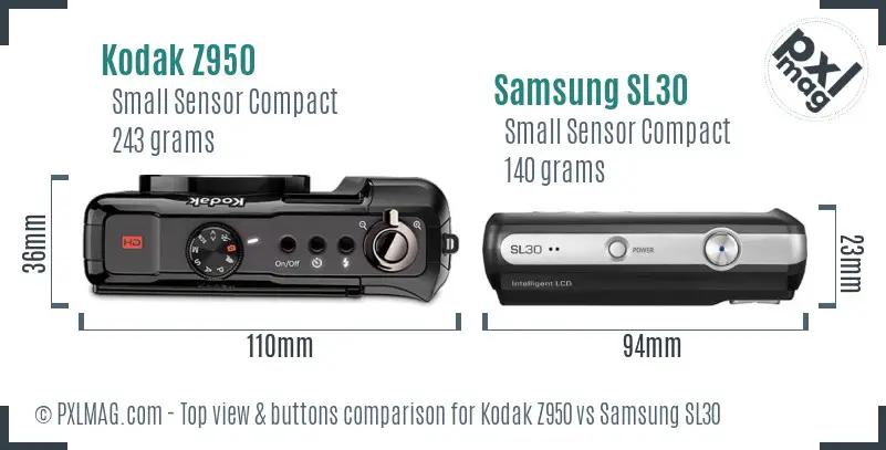 Top view design and control layout comparison