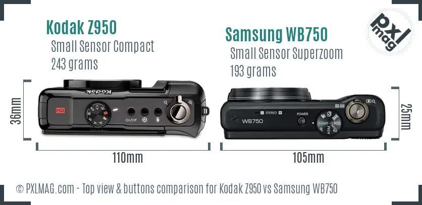 Top view design and control layout comparison