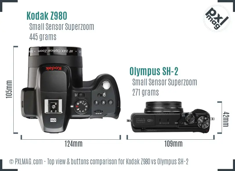 Top view design and control layout comparison