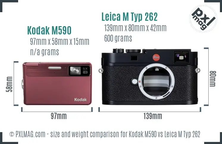 Kodak M590 vs Leica M Typ 262 size comparison