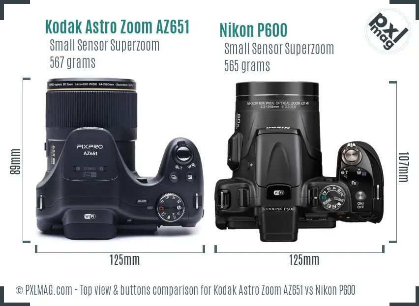 Top view design and control layout comparison