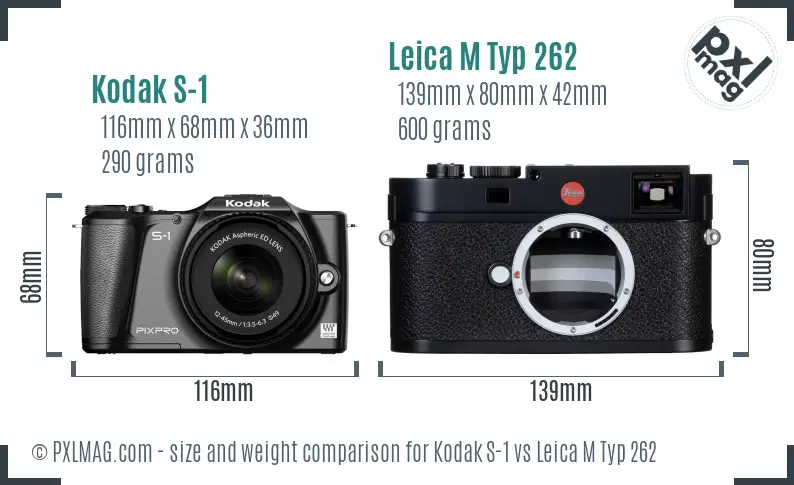 Kodak S-1 vs Leica M Typ 262 size comparison Kodak S-1 vs Leica M Typ 262 size comparison