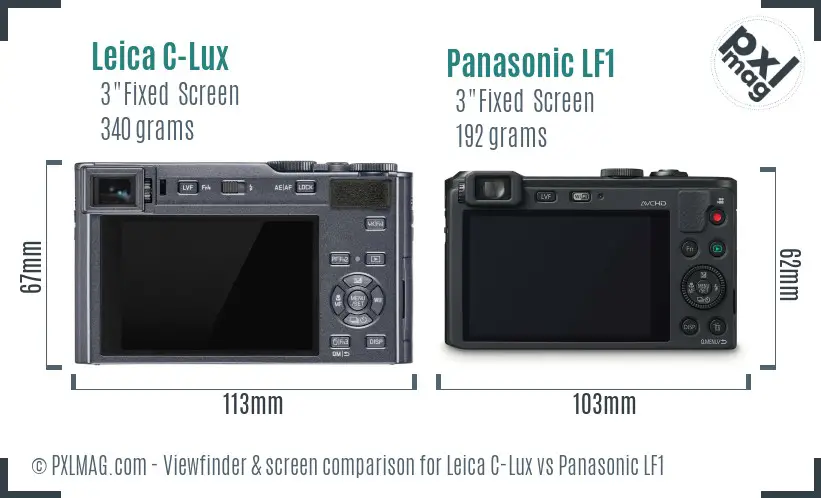 Leica C-Lux vs Panasonic LF1 Screen and Viewfinder comparison Leica C-Lux vs Panasonic LF1 Screen and Viewfinder comparison