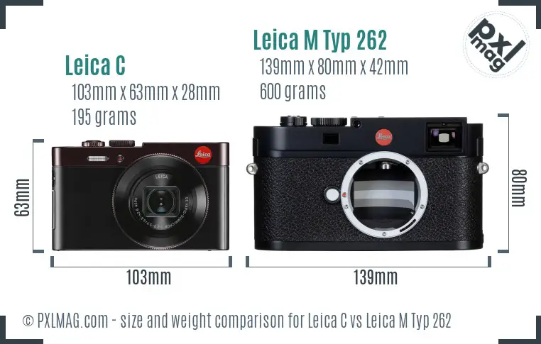 Leica C vs Leica M Typ 262 size comparison