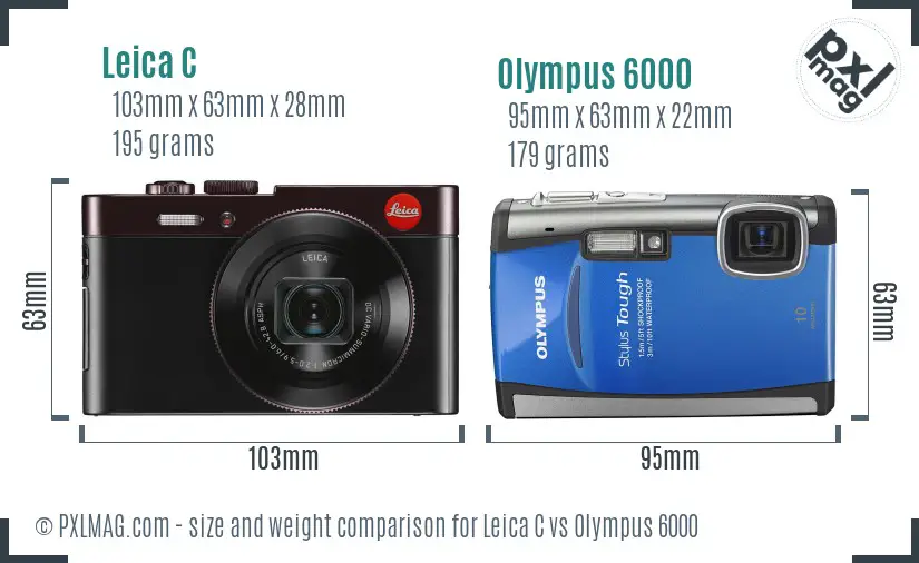 Leica C vs Olympus 6000 size comparison