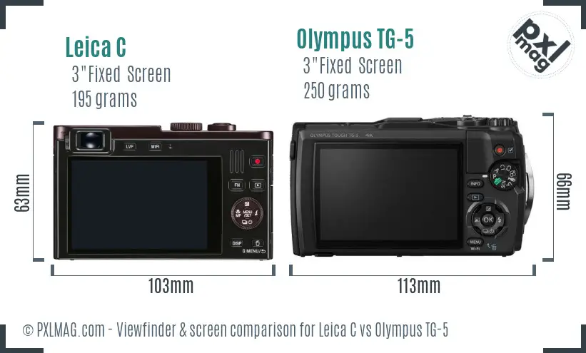 Leica C vs Olympus TG-5 Screen and Viewfinder comparison Leica C vs Olympus TG-5 Screen and Viewfinder comparison