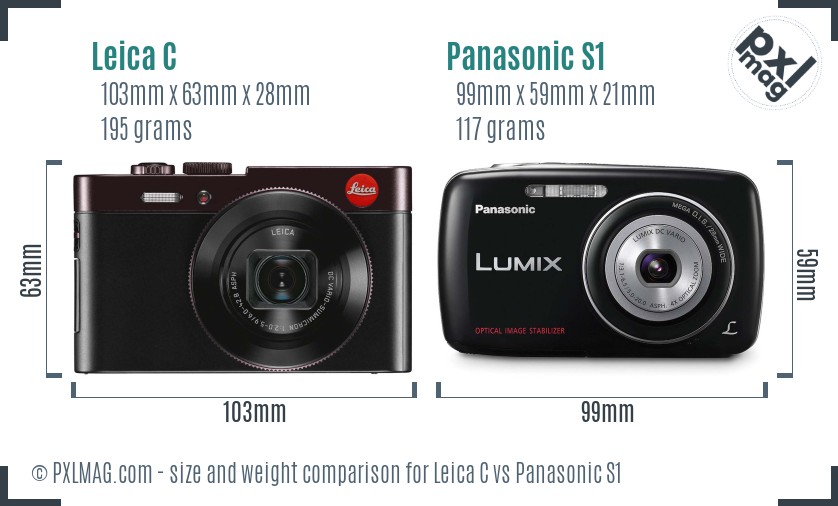 Leica C vs Panasonic S1 size comparison Leica C vs Panasonic S1 size comparison