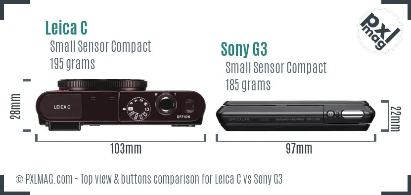 Top view design and control layout comparison