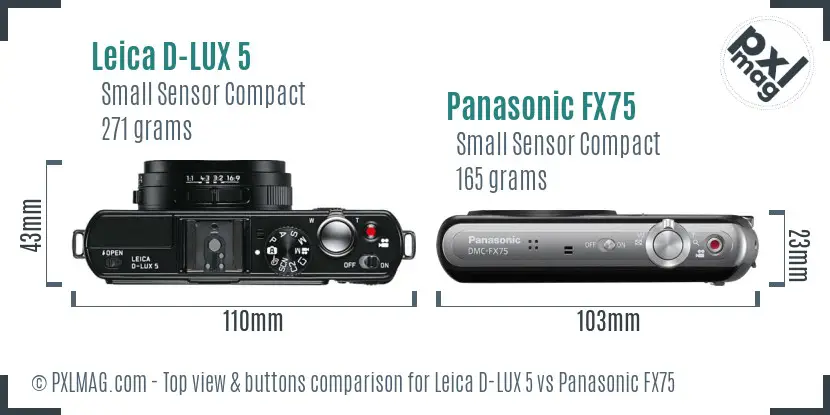 Top View Design and Control Layout Comparison