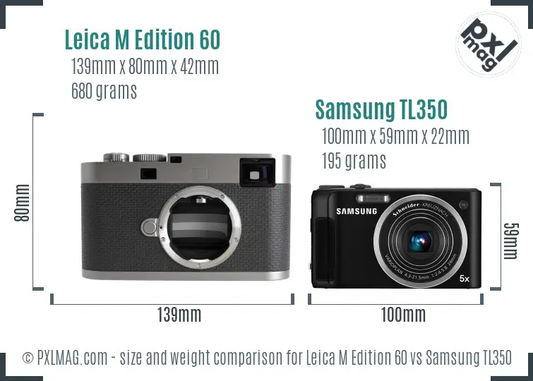 Leica M Edition 60 vs Samsung TL350 size comparison