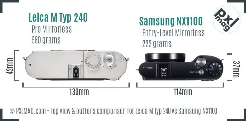 Top view design and control layout comparison