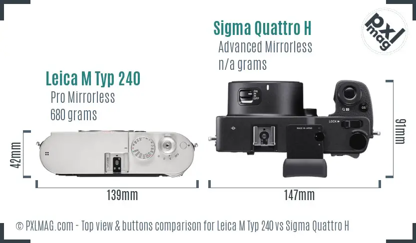 Top view design and control layout comparison