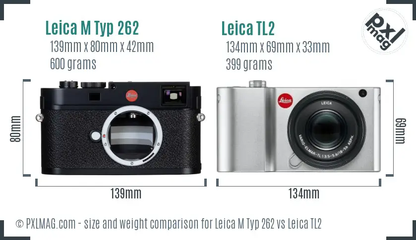 Leica M Typ 262 vs Leica TL2 size comparison Leica M Typ 262 vs Leica TL2 size comparison