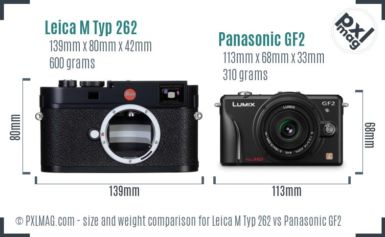 Leica M Typ 262 vs Panasonic GF2 size comparison Leica M Typ 262 vs Panasonic GF2 size comparison