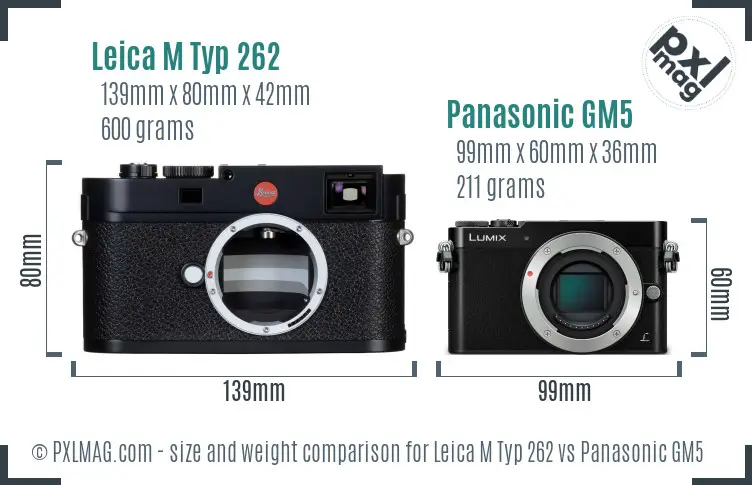 Leica M Typ 262 vs Panasonic GM5 size comparison Leica M Typ 262 vs Panasonic GM5 size comparison