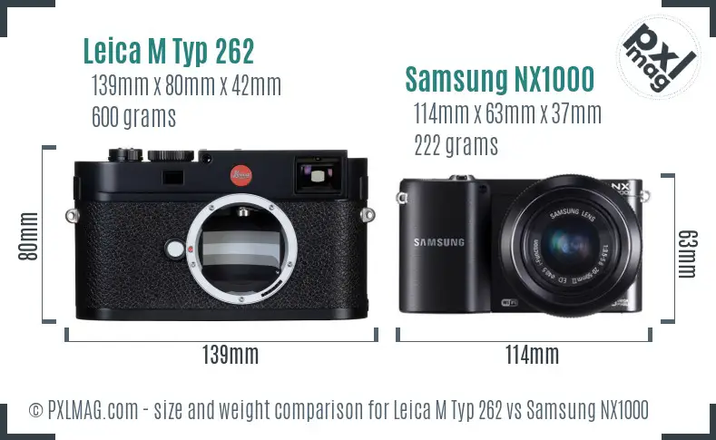 Leica M Typ 262 vs Samsung NX1000 size comparison Leica M Typ 262 vs Samsung NX1000 size comparison