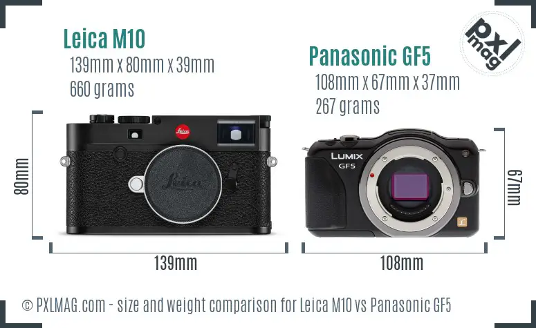 Leica M10 vs Panasonic GF5 size comparison Leica M10 vs Panasonic GF5 size comparison