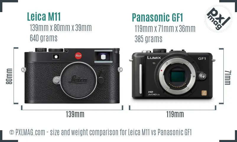 Leica M11 vs Panasonic GF1 size comparison Leica M11 vs Panasonic GF1 size comparison