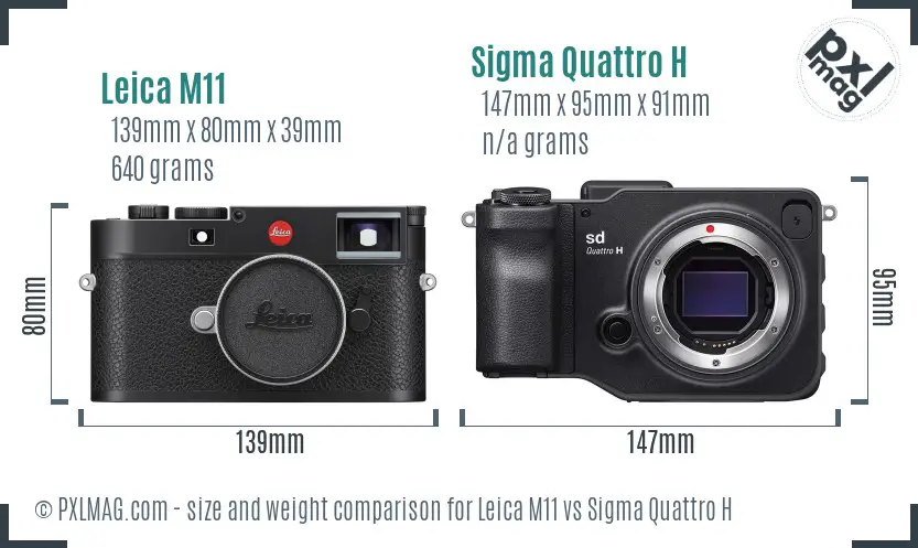 Leica M11 vs Sigma Quattro H size comparison Leica M11 vs Sigma Quattro H size comparison