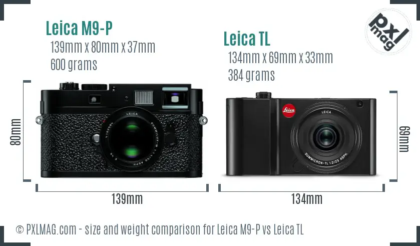 Leica M9-P vs Leica TL size comparison Leica M9-P vs Leica TL size comparison