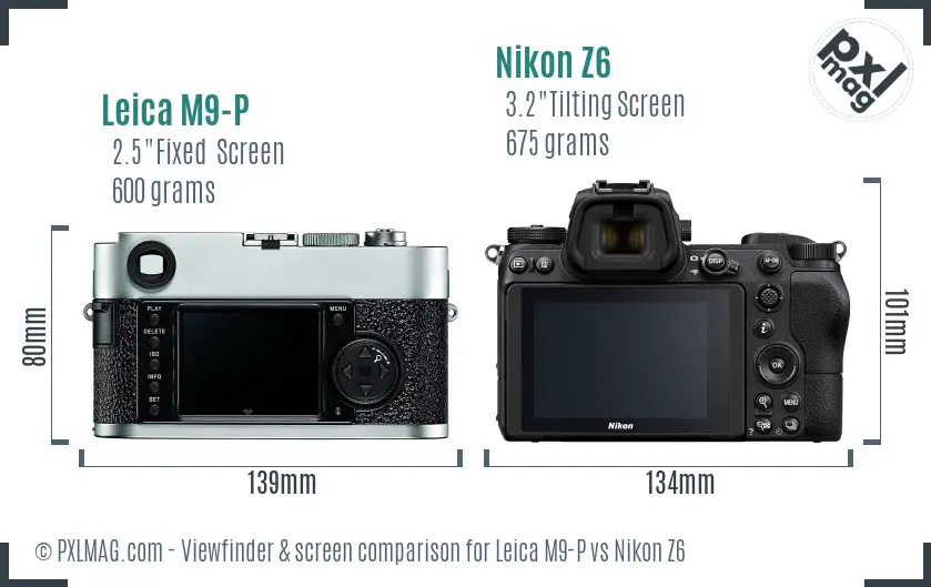 Leica M9-P vs Nikon Z6 Screen and Viewfinder comparison