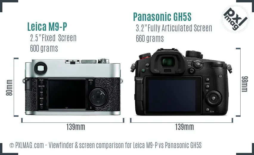 Leica M9-P vs Panasonic GH5S Screen and Viewfinder comparison