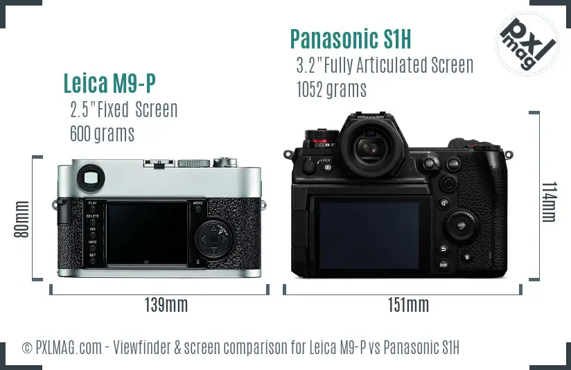Leica M9-P vs Panasonic S1H Screen and Viewfinder comparison