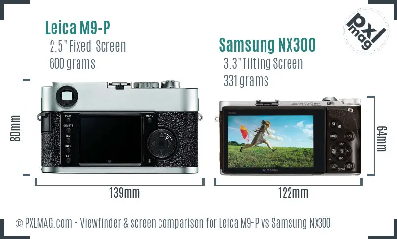 Leica M9-P vs Samsung NX300 Screen and Viewfinder comparison