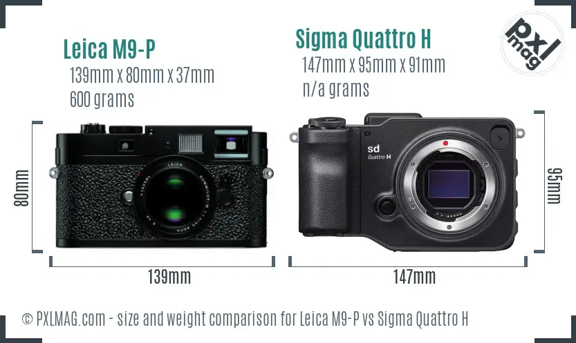 Leica M9-P vs Sigma Quattro H size comparison Leica M9-P vs Sigma Quattro H size comparison