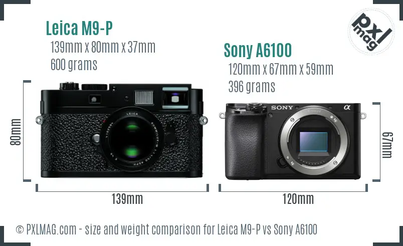 Leica M9-P vs Sony A6100 size comparison