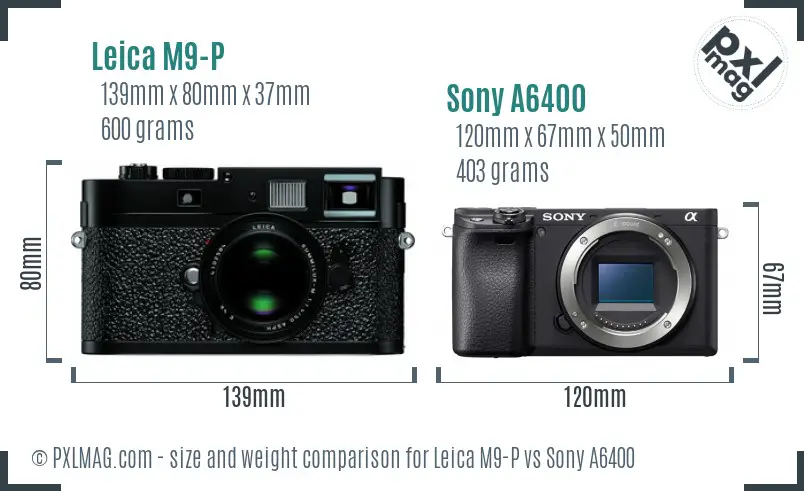 Leica M9-P vs Sony A6400 size comparison
