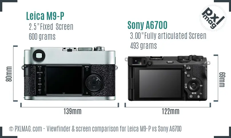 Leica M9-P vs Sony A6700 Screen and Viewfinder comparison