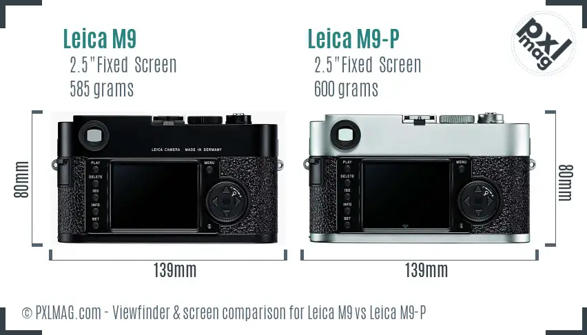 Leica M9 vs Leica M9-P Screen and Viewfinder comparison