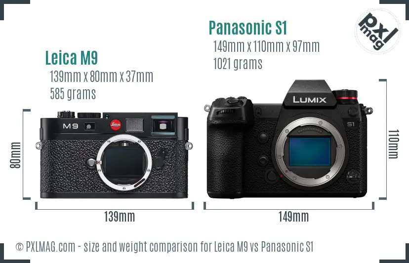 Leica M9 vs Panasonic S1 size comparison Leica M9 vs Panasonic S1 size comparison