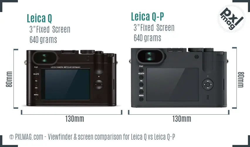 Leica Q vs Leica Q-P Screen and Viewfinder comparison
