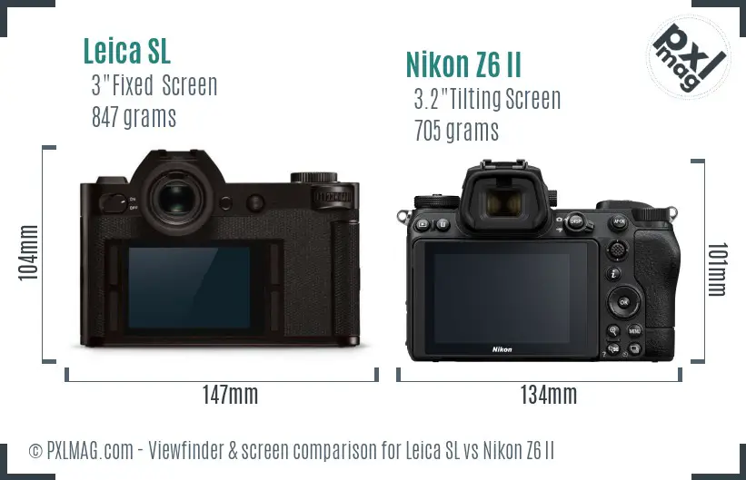 Leica SL vs Nikon Z6 II Screen and Viewfinder comparison Leica SL vs Nikon Z6 II Screen and Viewfinder comparison