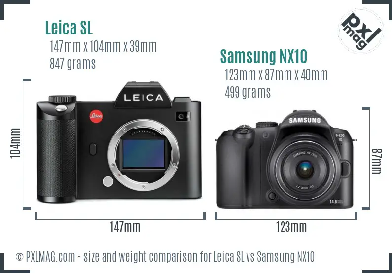Leica SL vs Samsung NX10 size comparison Leica SL vs Samsung NX10 size comparison