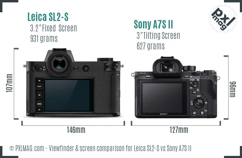 Leica SL2-S vs Sony A7S II Screen and Viewfinder comparison Leica SL2-S vs Sony A7S II Screen and Viewfinder comparison