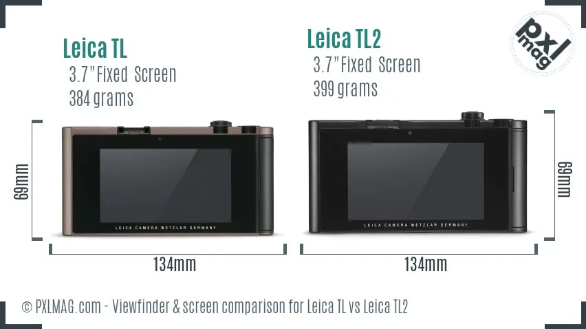 Leica TL vs Leica TL2 Screen and Viewfinder comparison