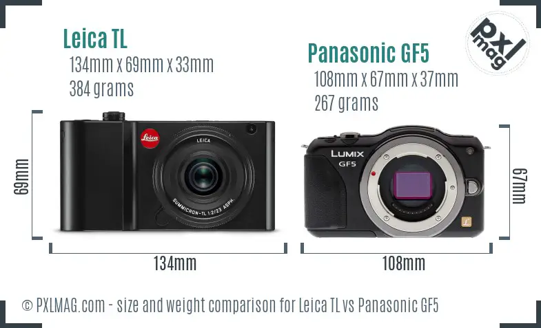 Leica TL vs Panasonic GF5 size comparison