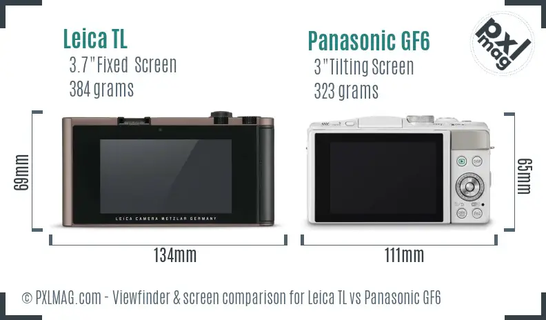 Leica TL vs Panasonic GF6 Screen and Viewfinder comparison