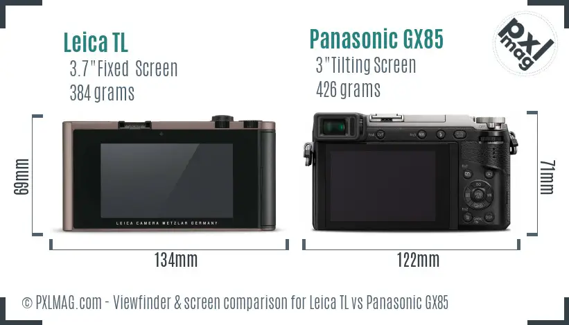 Leica TL vs Panasonic GX85 Screen and Viewfinder comparison Leica TL vs Panasonic GX85 Screen and Viewfinder comparison