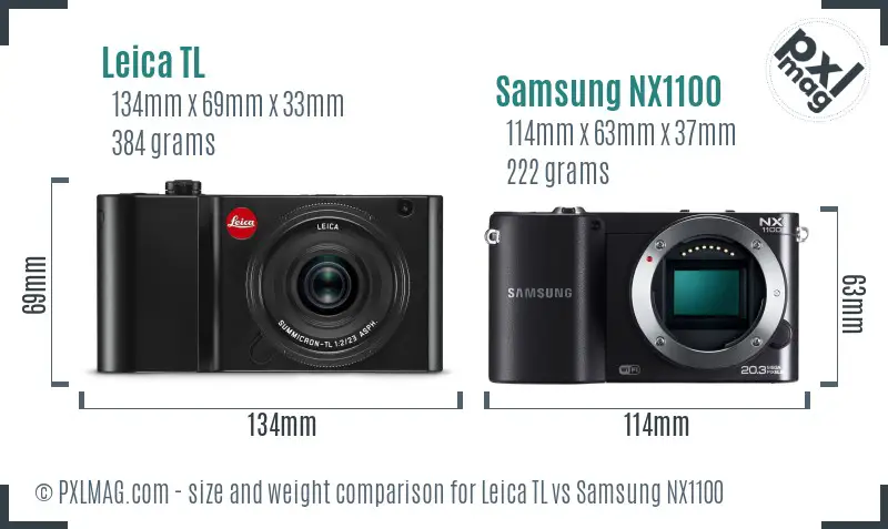 Leica TL vs Samsung NX1100 size comparison
