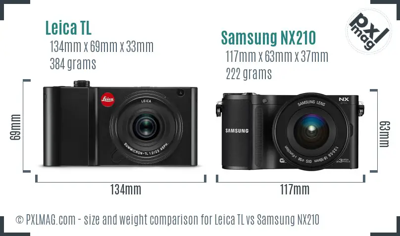 Leica TL vs Samsung NX210 size comparison Leica TL vs Samsung NX210 size comparison