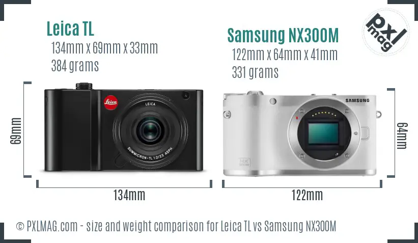Leica TL vs Samsung NX300M size comparison
