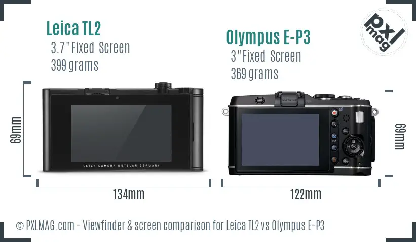 Leica TL2 vs Olympus E-P3 Screen and Viewfinder comparison Leica TL2 vs Olympus E-P3 Screen and Viewfinder comparison
