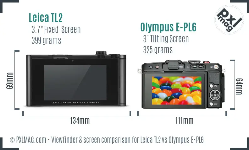 Leica TL2 vs Olympus E-PL6 Screen and Viewfinder comparison Leica TL2 vs Olympus E-PL6 Screen and Viewfinder comparison