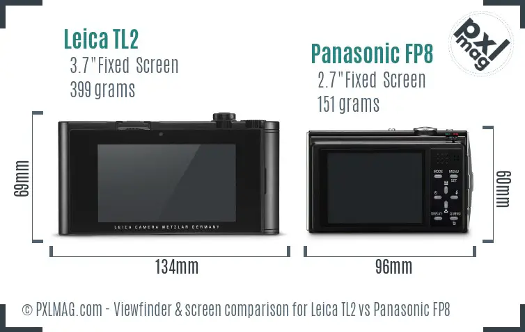 Leica TL2 vs Panasonic FP8 Screen and Viewfinder comparison